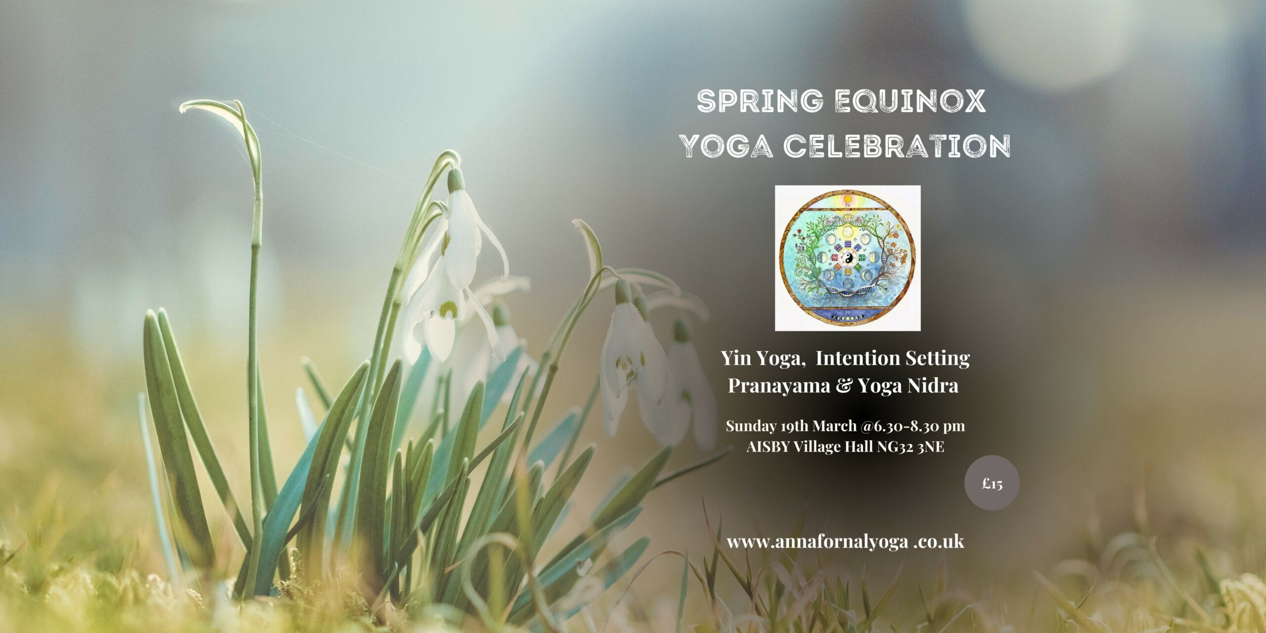 SPRING EQUINOX YIN YOGA EVENT 19th March 23@6.30-8.30pm