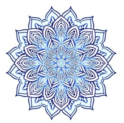 LBS mandala logo blue