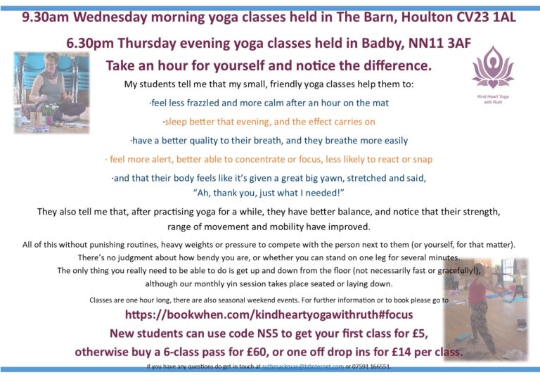 yoga classes at Houlton and Badby 768x543