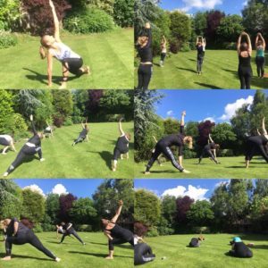 Lovely day for a yoga session at a hen party
